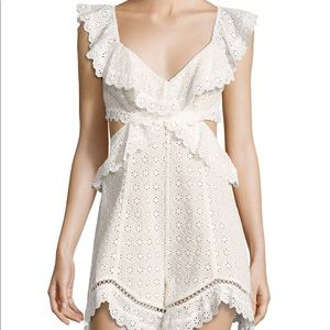 Zimmermann Jasper white eyelet romper jumpsuit
